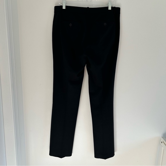 THEORY Wool Blend Straight Leg Trouser Black Size 10 - Picture 7 of 15